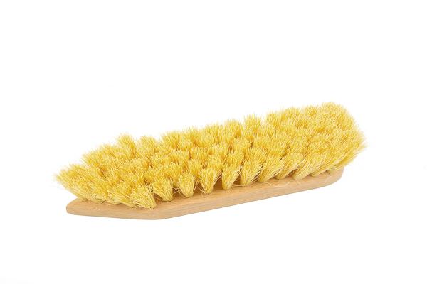 Eine nach oben gedrehte Schuhschmutzbürste mit Fibre-Besatz.
