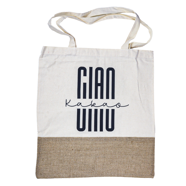 Die Tasche mit dem Motto Ciao Kakao von vorne